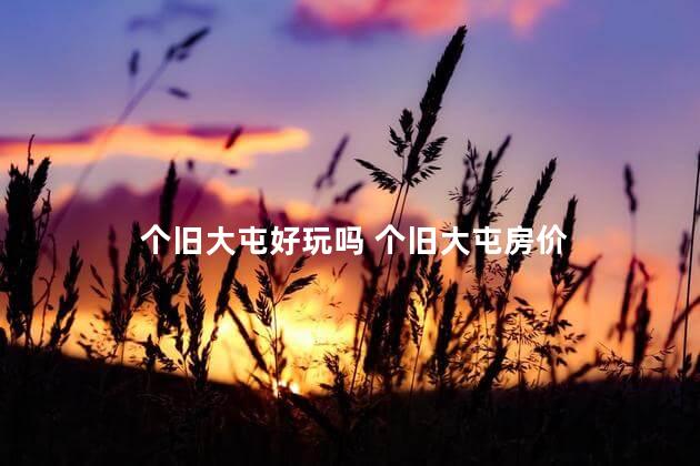 个旧大屯好玩吗 个旧大屯房价